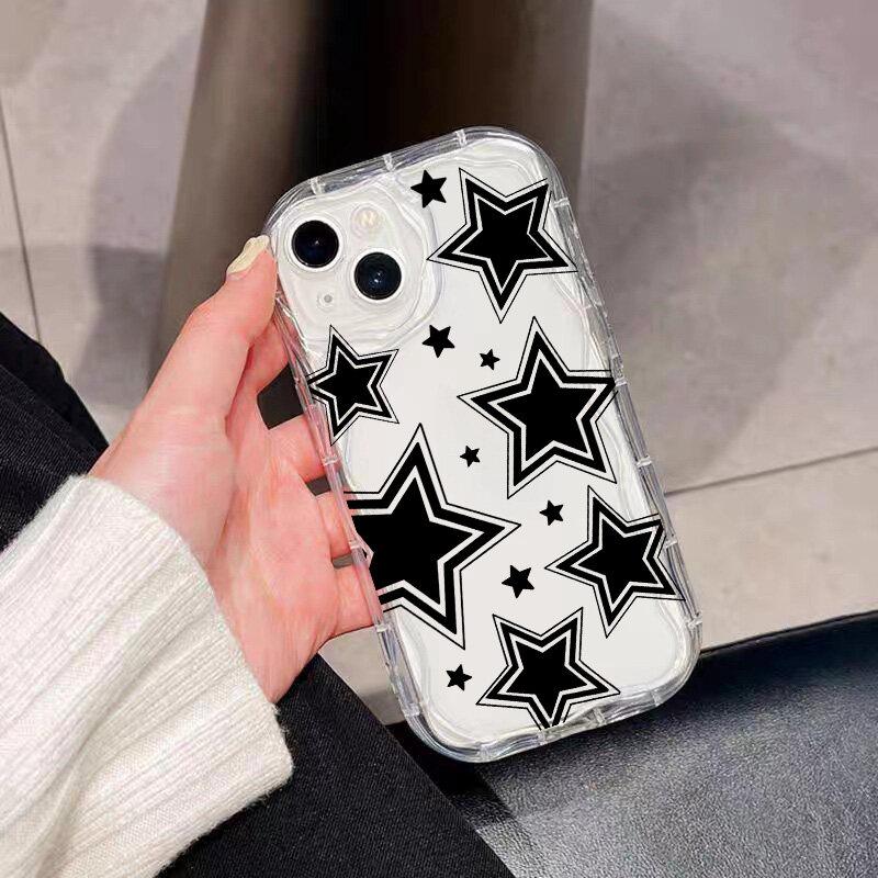 Cute Pink Stars Phone Case For Xiaomi Mi POCO X7 X6 Pro F6 M6 X5 F3 F4 M3 M4 X4 GT X3 NFC 14 11 Lite 5G NE 12T 12 Wavy Cover