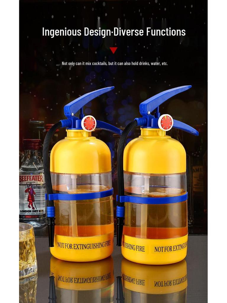 Influencer Drinkware: Manual Fire Extinguisher Alcohol Cannon & Beer Dispenser