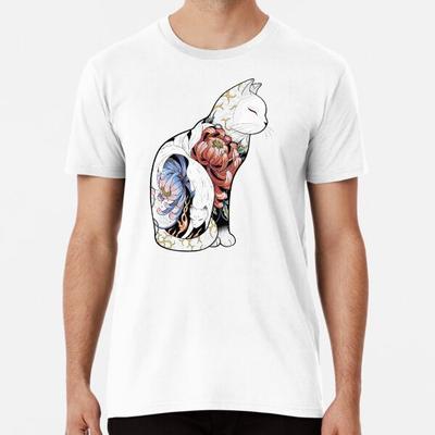 Kitsune Katze Tattoo T-Shirt S-5XL Bestes T-Shirt