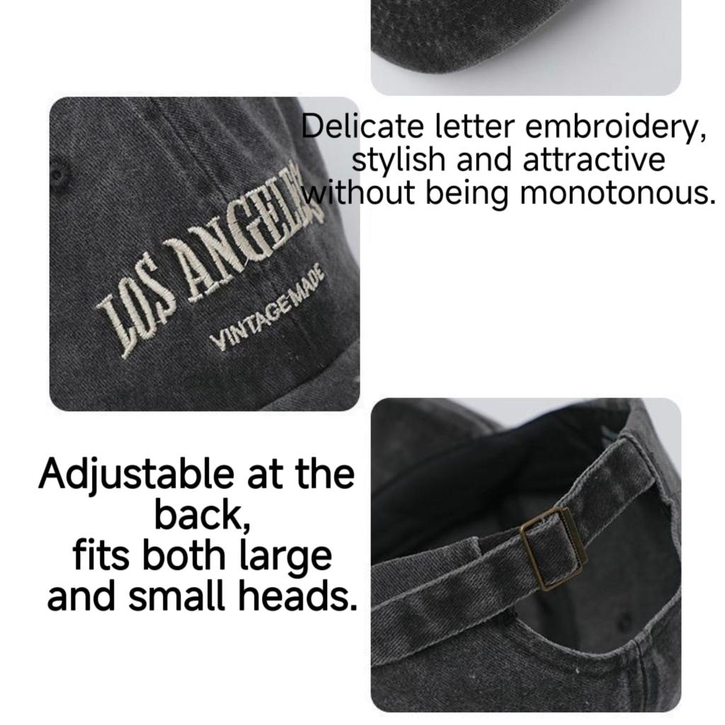 Vintage Washed Baseball Cap for Women | Distressed Dad Hat | Oversized Fit & UV Protection&One Size Fits Head Circumference 54-60cm