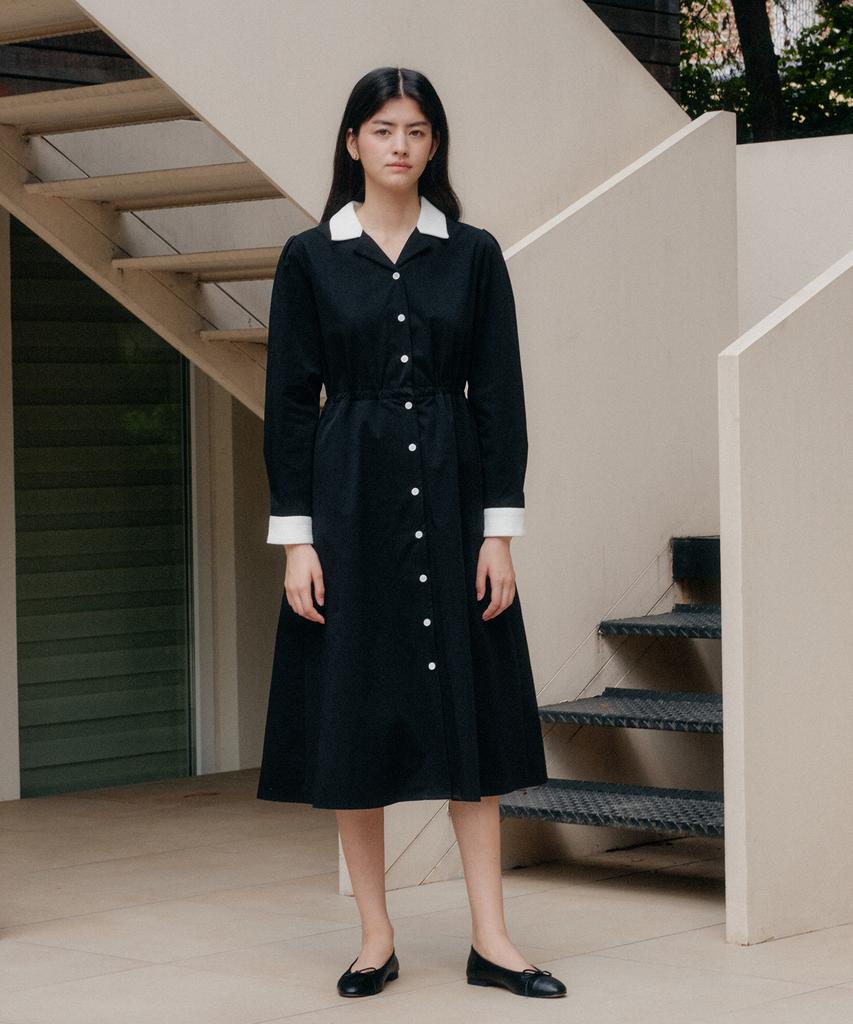 Yeoppe Tweed Collar Onepiece_Black