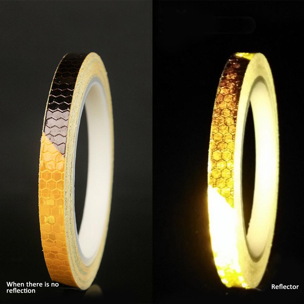 8M In Length Bicycle Reflective Sticker Tape Noctilucent Waterproof Fluorescent Bike Decoration