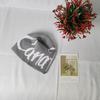 Street Letter Jacquard Knitted Hat Women's Autumn and Winter Windproof and Warm Headgear Showing Face Small Wool Hat