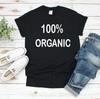 100 Camiseta Orgânica Unissex Camisa Preta Vegana Saúde Fitness Baseada em Plantas