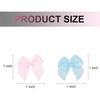 MECCANIXITY 50Pcs Mini Ribbon Bow 1" Mini Fabric Satin Ribbon Flower Bows for Craft DIY Sewing Wedding Birthday Party Pink & Blue