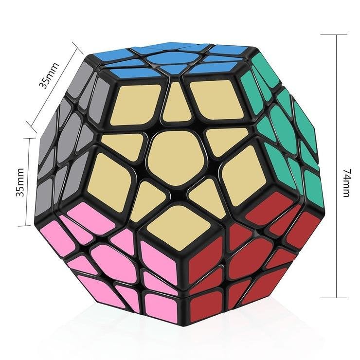 Kancharo Kiji Cube [Includes Pouch for Convenient Storage] (Black, Megaminx)