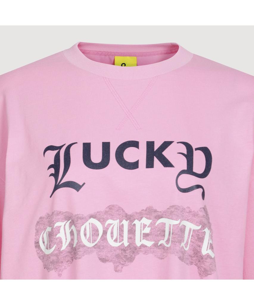 LUCKY CHOUETTE Print Point Long Length Long-Sleeved T-Shirt (Pink) Lftas25190Pix