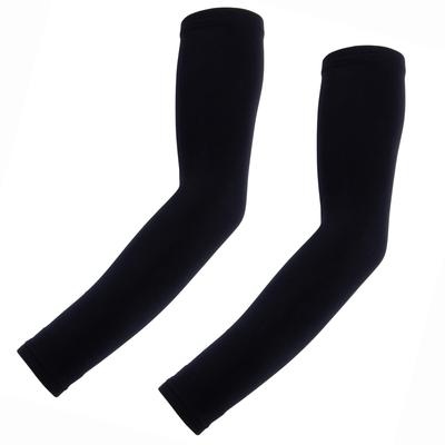 Armset aus gebürsteten Unisex-[Welcruz]-Stulpen, 2, Fleece, Einfarbig, Herren, Damen, Sport, Outdoor, Dehnbar, (Schwarz, L)