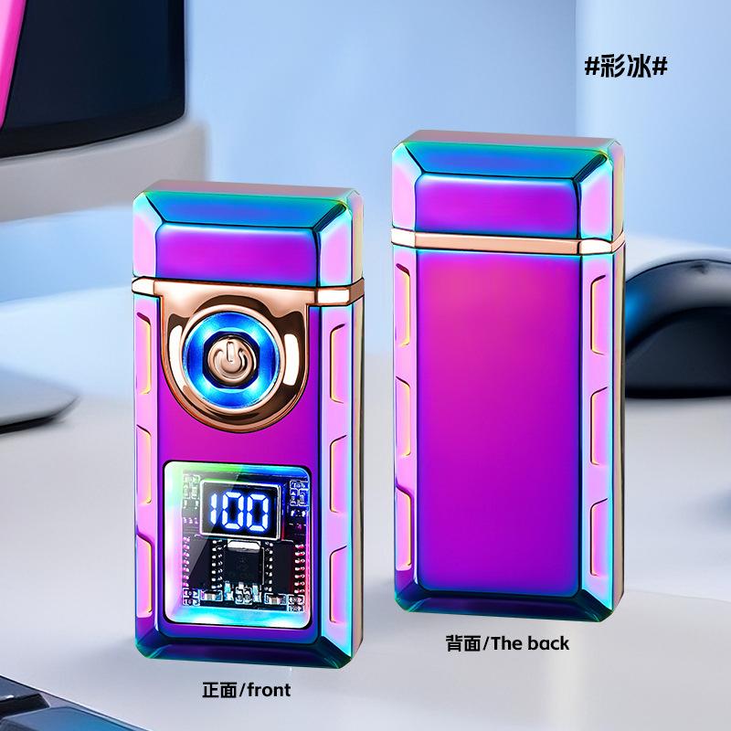 2025 New Fashionable Strong Light Lamp Arc Windproof Lighter Portable Charging Men's High Quality Cigarette Lighter Gift