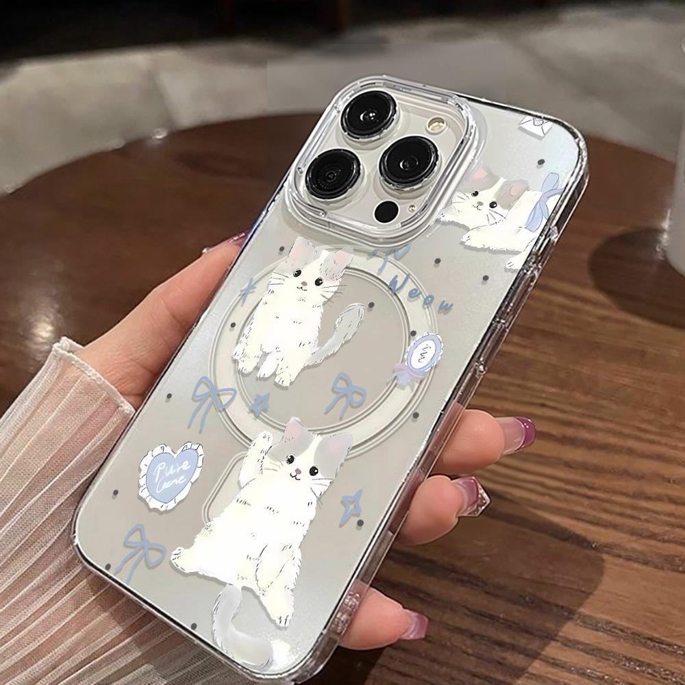 Magnetic Phone Case for iPhone 12 14 16 17 Pro 17 16 15 14 13 12 Pro Max  12 13 14 15  16 High Quality Shockproof Shell Full Protection Cute Style