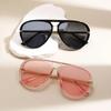 New Vintage Pilot Sunglasses Women Fashion Double Bridge Candy Color Sun Glasses Trendy Brand Design Korean Style Shades