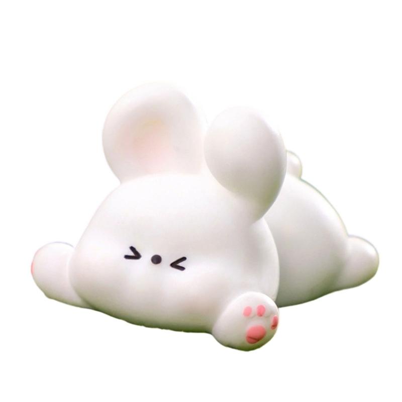 6pcs Cartoon Animal Desk Ornaments Resins Decorative Miniature Figurines Accessories for Kids Room and Living Room Table