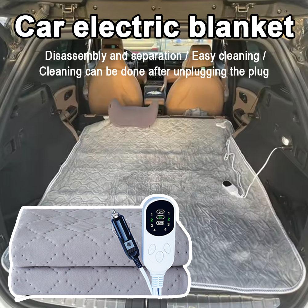 Soft 12V Electric Blanket - Thick Plush Heated Mattress With Adjustable Temperature For RVs SUVs & Cars Sleeper Accessories