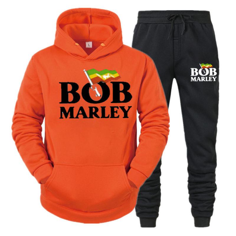 Printed Fashion Men Women Tracksuit Casual Hoodie And Pants 2pcs Sets Oversized Pullover Trend Sweatsuit Men Clothing