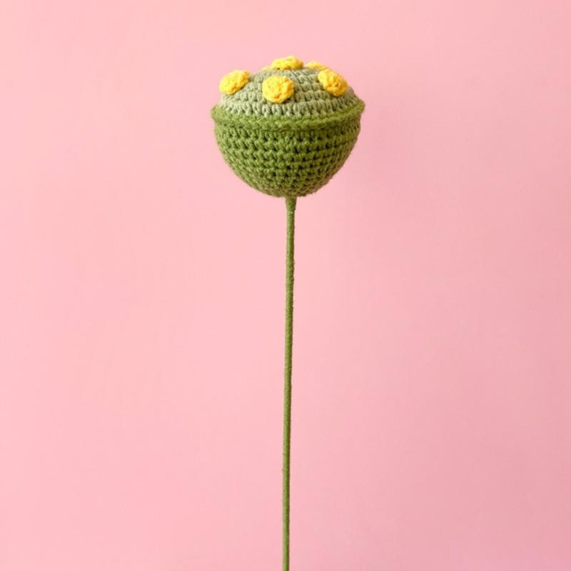 Crochet Flower Handwoven Rose Flower Home Wedding Decoration Valentines Day Gift