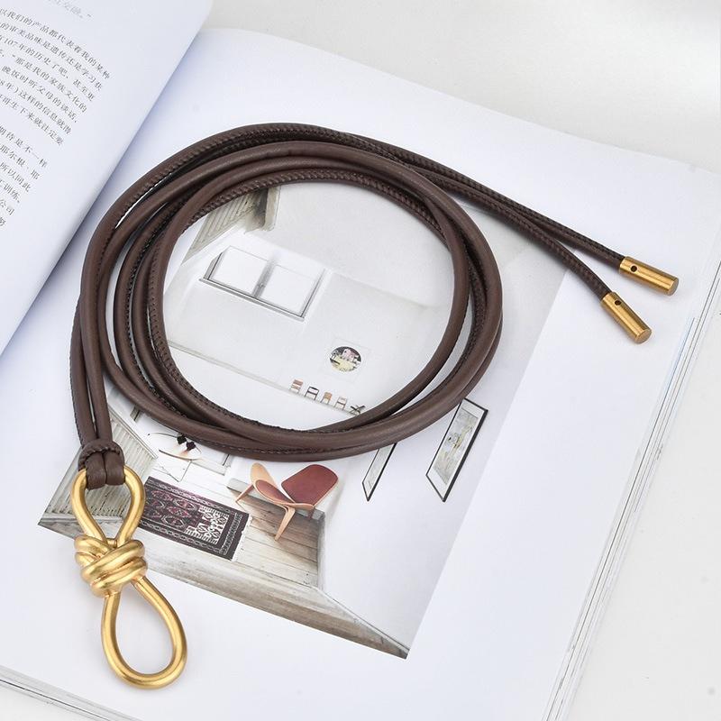 Korean Style Braided Waist Rope Women's Suit Dress Waist Dress High-end Accessories European and American Knotted Belt Girls