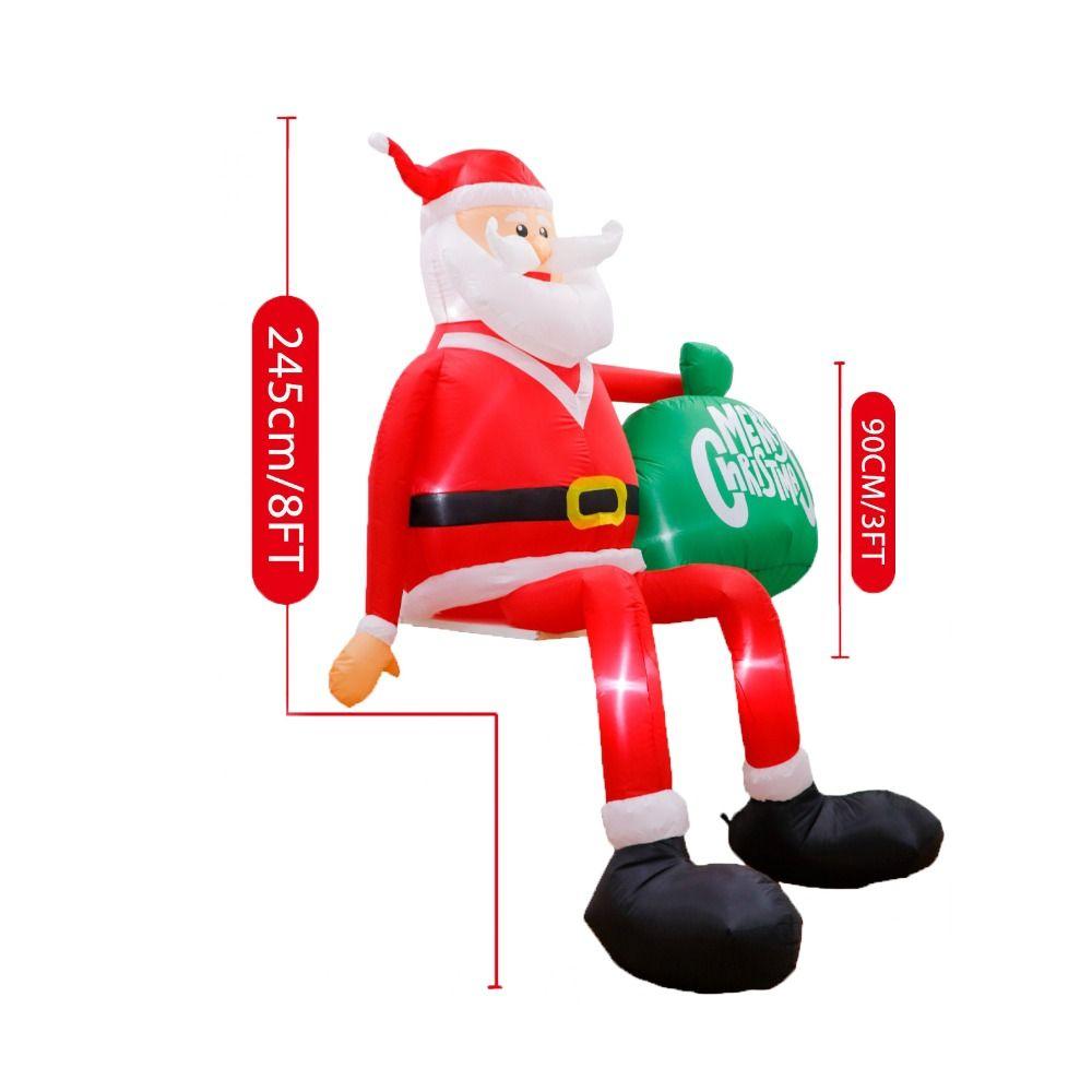 Christmas Decor Oxford Christmas Inflatable Dolls LED Light DIY Christmas Inflatables Decor Lighted Dolls Indoor Party