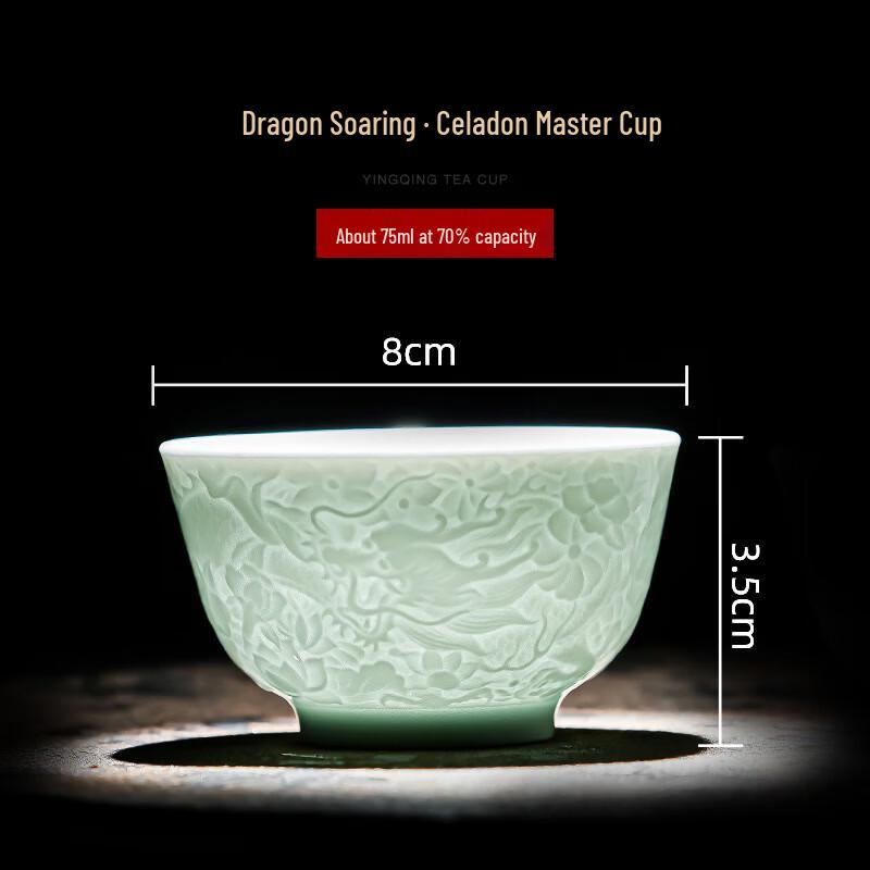 

Керамическая чашка мастера Иньцин «Дракон и Феникс»