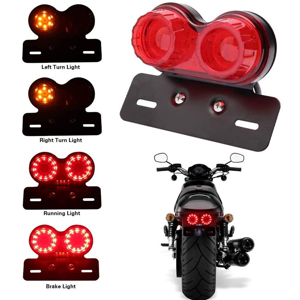 Motorcycle LED Brake Tail Light Turn Signal License Plate Motorcycle Tail Light