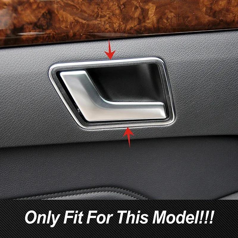 Car Inner Door Handle Bowl Panel Frame Trim For Mercedes Benz E Class W212 2009-15 Stainless Steel Interior Accessories Stickers