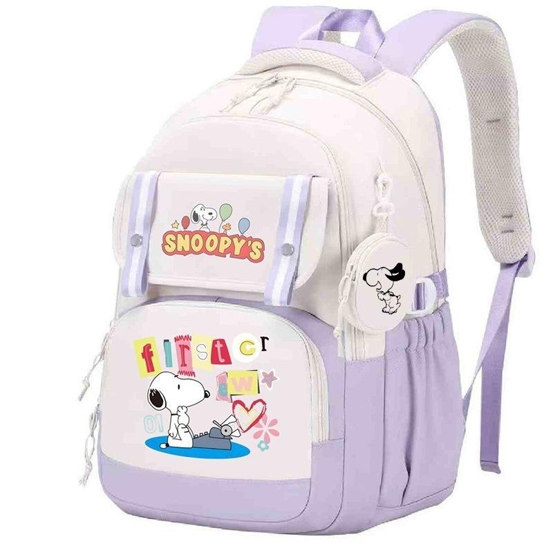 Large Capacity Schoolbag with Shoulder Strap; Student Three-piece Pencil Case Set