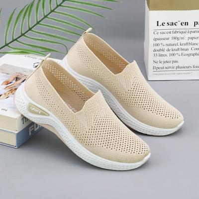 Female New Women's Shoes Casual Breathable Mom's Shoes Socks Mesh Shoes Soft Sole Sports Female