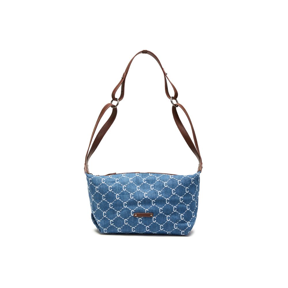 Champion Campus Mono Banana Hobo Bag Unisex Shoulder Bag Medium-Blue-Denim Pine-Cone-Brown New-Rice-White U6AACPU32 Medium Blue Denim