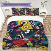 1PC Musical Elements Bedding Quilt Set Quilt Cover Pillowcase Home Decoration Birthday Gift (1 * Duvet Cover + 2 * Pillowcase, Without core)A18