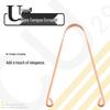 Pure Copper Tongue Scraper – Smooth Surface Oral Care Cleaner & Tongue Brush