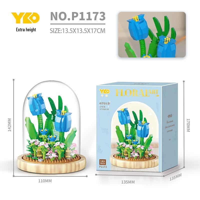Premium Sunflower Eternal Flower Micro-Particle Building Block Toy - Compatible with Lego, Christmas Ornament, Educational Gift