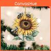 Stylish Sunflower Acrylic Car Charm Delightful Cartoon Decoration For Interiors