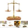 1PC Dollhouse Mini Balance Scales with 6 Weights, 1: 12 Scale Retro Mini Justice Scale Model, Dollhouse Scenes Cake Decoration