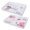 Plastic Serving Tray Rectangular 15.4x10.6in Reusable Food Platter for Snack Fruit Cookies Desserts 