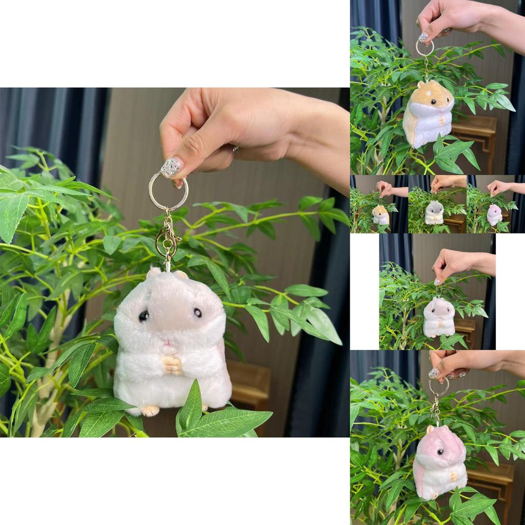 Adorable Plush Hamster Keychain Cute Animal Plush Toy Pendant For Bags And Gifts