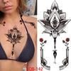 1 PC 210*114MM Waterproof Temporary Tattoo Sticker Spider Flash Tattoos Sanskrit Tiger Flower Body Art Arm Fake Tatoo For Women Men