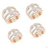 of Rings Simple Cubic Inlaid Zirconia Stackable Princess Female Jewelry, Create an Unique Stacking