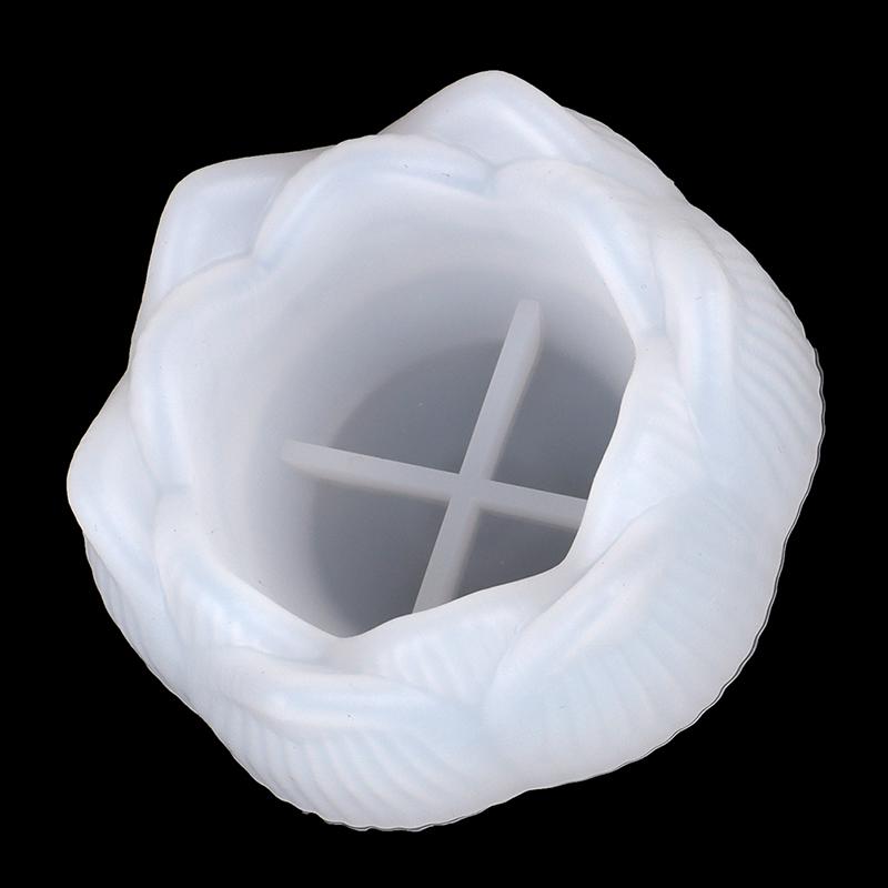 1Pc Lotus Shape DIY Silicone Mold Epoxy Resin Ashtray Crafts Making Mould