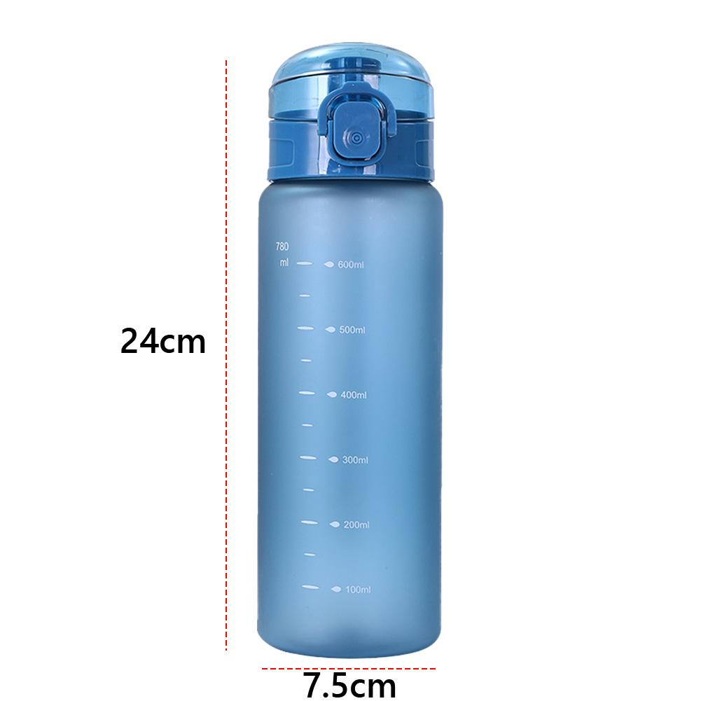 780ml Reusable Water Bottle with Carrying Strap Flip Top Drink Bottle Leak-Proof Outdoor Drinking Cup for Women Men