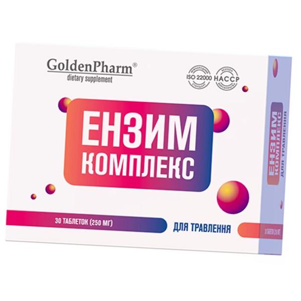 

Ензимний комплекс, Enzyme Complex, Golden Pharm 30таб (69519001) 30tab