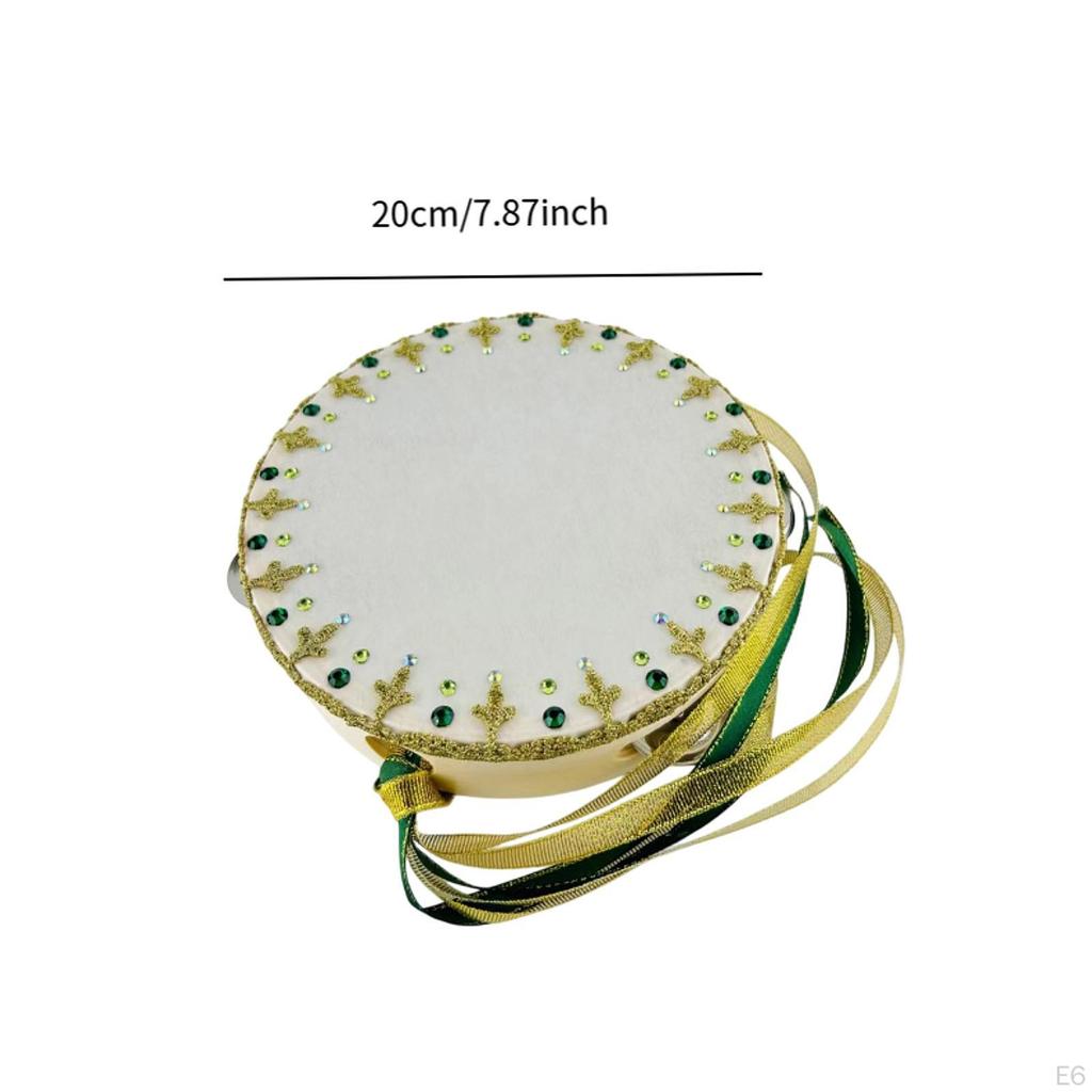 Ballet Dance Tambourine Green Accessory Kids Games Hand Percussion Performance for