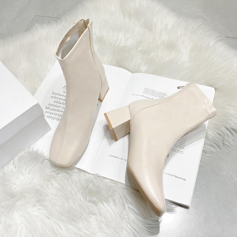 Fashion Women Boots Winter Women Boot Chunky Heel Short Shoes Offers Woman Trend European American Over The Knee Sales Retail