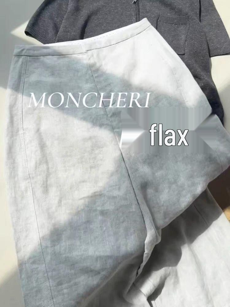 Minimalist Tencel Linen Wide-Leg Women s Summer Pants: Slimming, Versatile, Casual Style Small