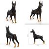 Childrens Pvc Black Doberman Dog Model For Farm Scene And Collectible Display