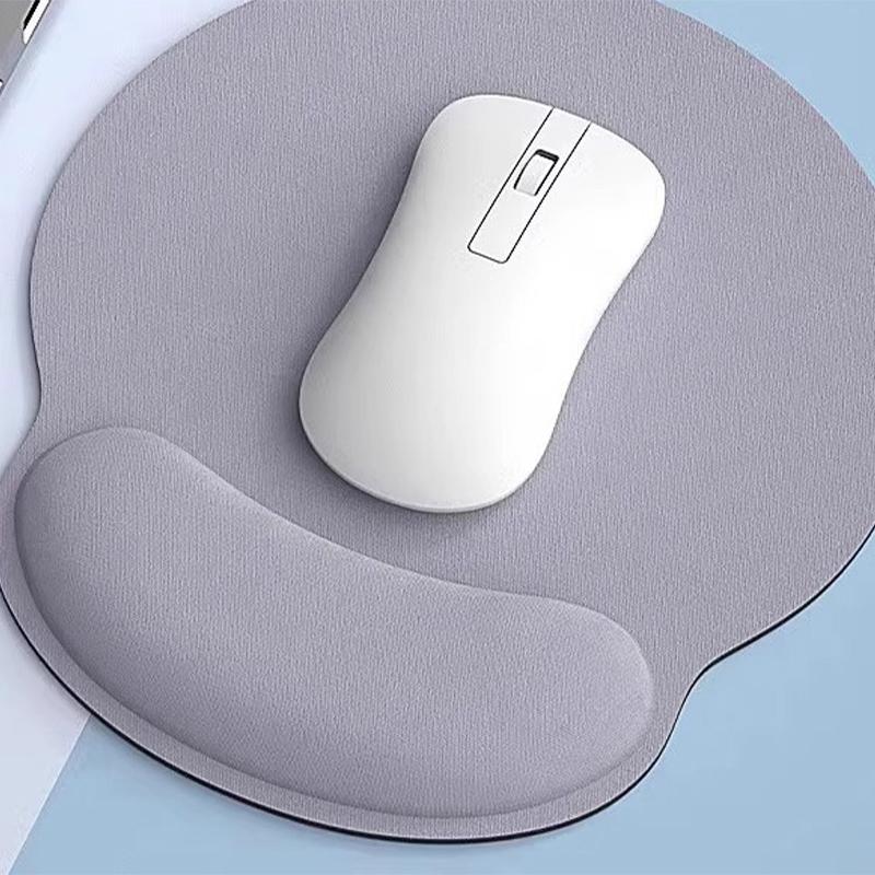 1 Pcs Grey Comfortable Wrist Support Non Slip Mice Mat Soft Mousepad for PC Laptop Computer Ergonomic Wrist Rest Mouse Pad