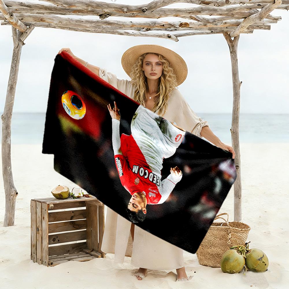 Cristiano Ronaldo Celebration Beach Towel Quick-Dry Soft Microfiber Comfortable Lightweight Perfect for Traveling Yoga Camping and Swimming