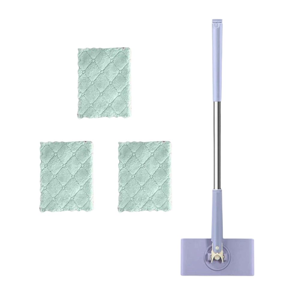 Verbesserter Grip-Mopp, Wischmopp mit automatischem, freihändigem Schiebe-/Ziehgriff, 360° drehbarem Kopf, geeignet für Bad und Küche