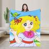 Super Warm BlanketChildren Travel Candy Candy Manga Throw Blanket  Flannel Bedspread For Outdoor Novelty Sofa Bed Cover