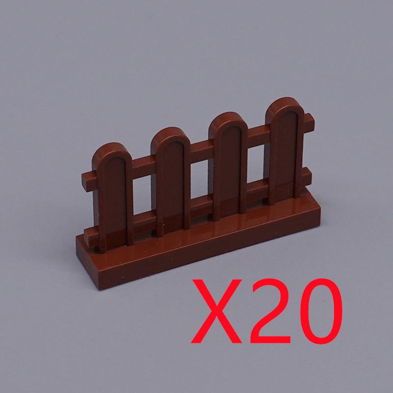 MOC City Architecture Building Blocks Basic Accessories Fences Stairs Houses Gardens Tree Trunks Bricks Compatible Toy Gift X031