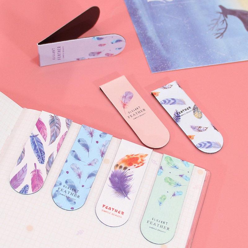 Custom Logo Creative Foldable Magnetic Cartoon Bookmark for Students