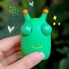 1Pc Popping Eye Cabbage Worm Toy Anxiety Stress Relief Caterpillar Squeeze Pinch Sensory Toy Kids Teens Adults Soft Stress Ball Animal Fidget Toy MIT